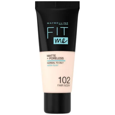 Maybelline Fit Me Matte + Poreless Foundation 102 Fair Ivory